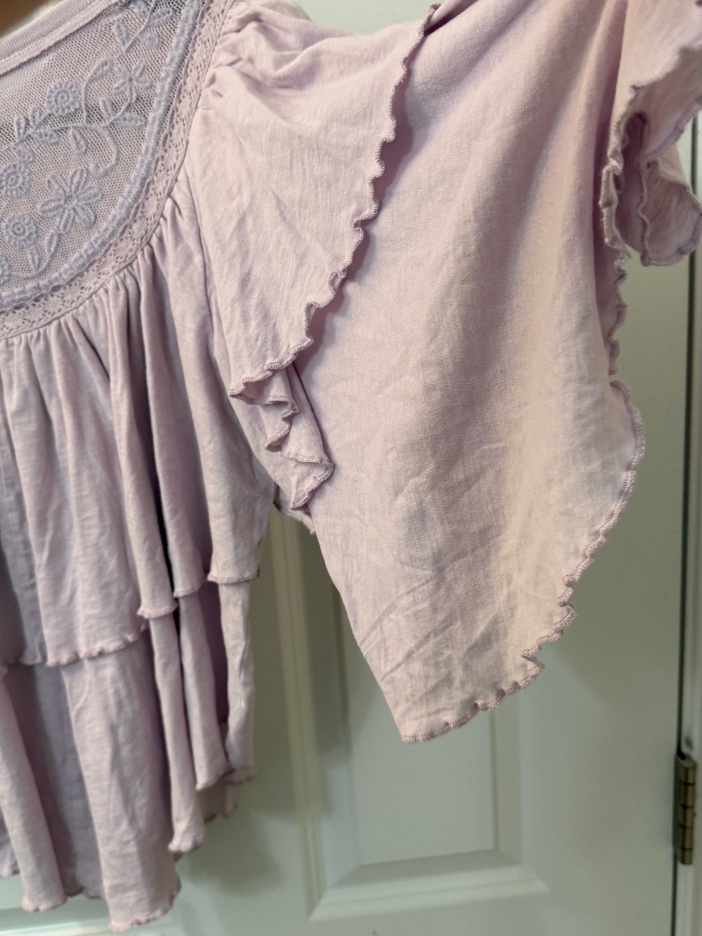 NWOT Free People Rose Party Tee - Small in Lavender - Picture 5 of 7